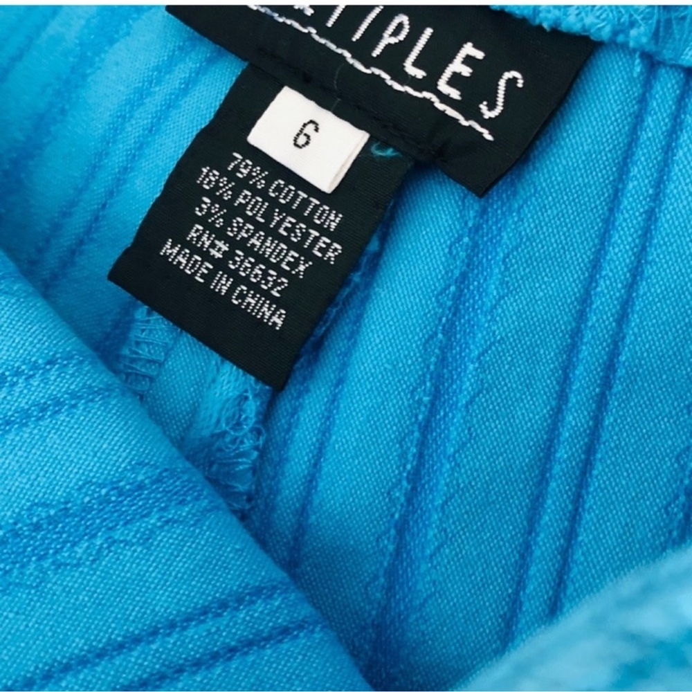 Multiples Fashion Breeze Teal Pull-On Pants 3 Sizes 4•6•8• NWT $45 - Picture 5 of 7